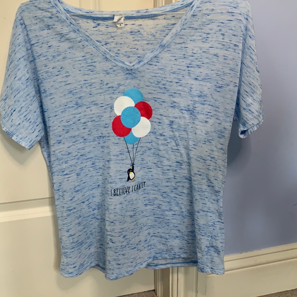 Blue I Believe I Can Fly Bella Size M Shirt